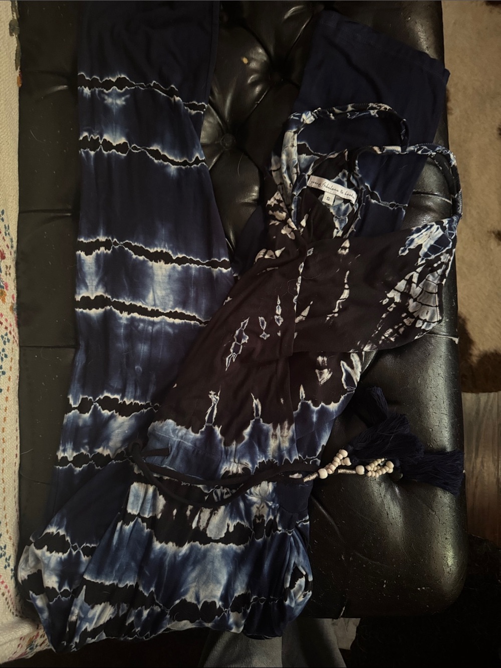 Young fabulous and broke Tie-Dye Navy Blue jumper